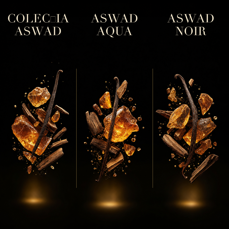 Set 3 Parfumuri Arăbești Bărbați – Colecția Aswad (100 ml x 3)