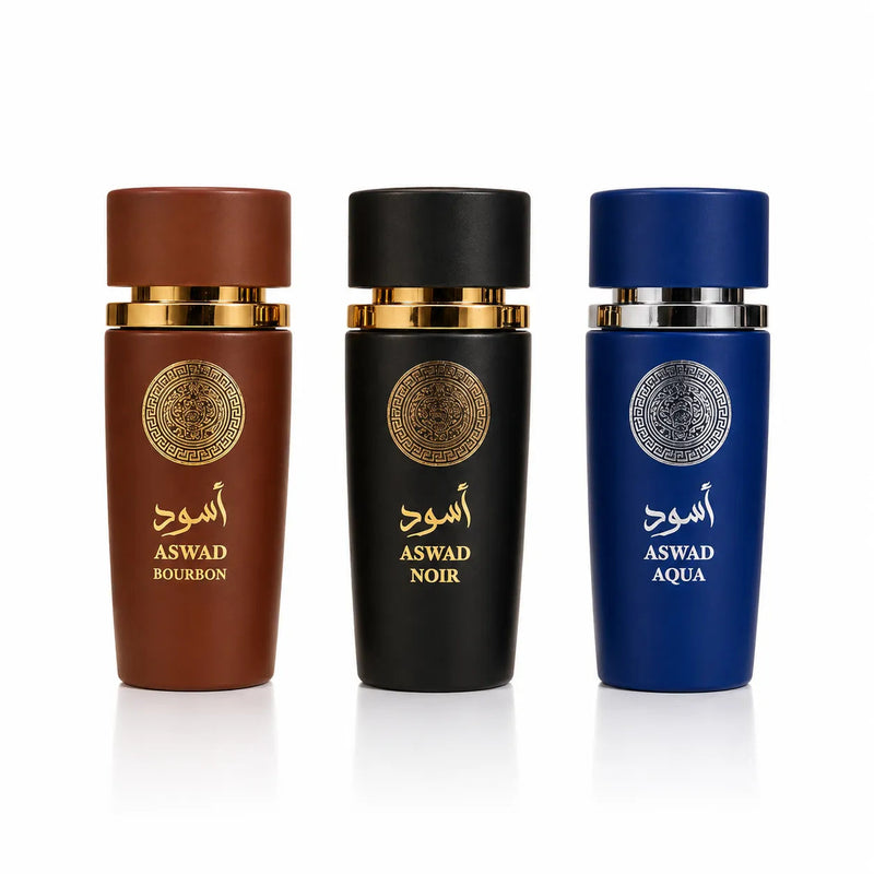 Set 3 Parfumuri Arăbești Bărbați – Colecția Aswad (100 ml x 3)