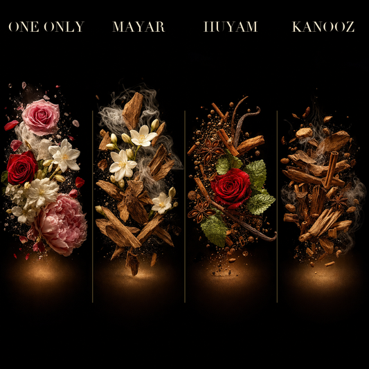 Set 4 Parfumuri Damă - One Only, Mayar, Huyam & Kanooz (100 ml x 4)