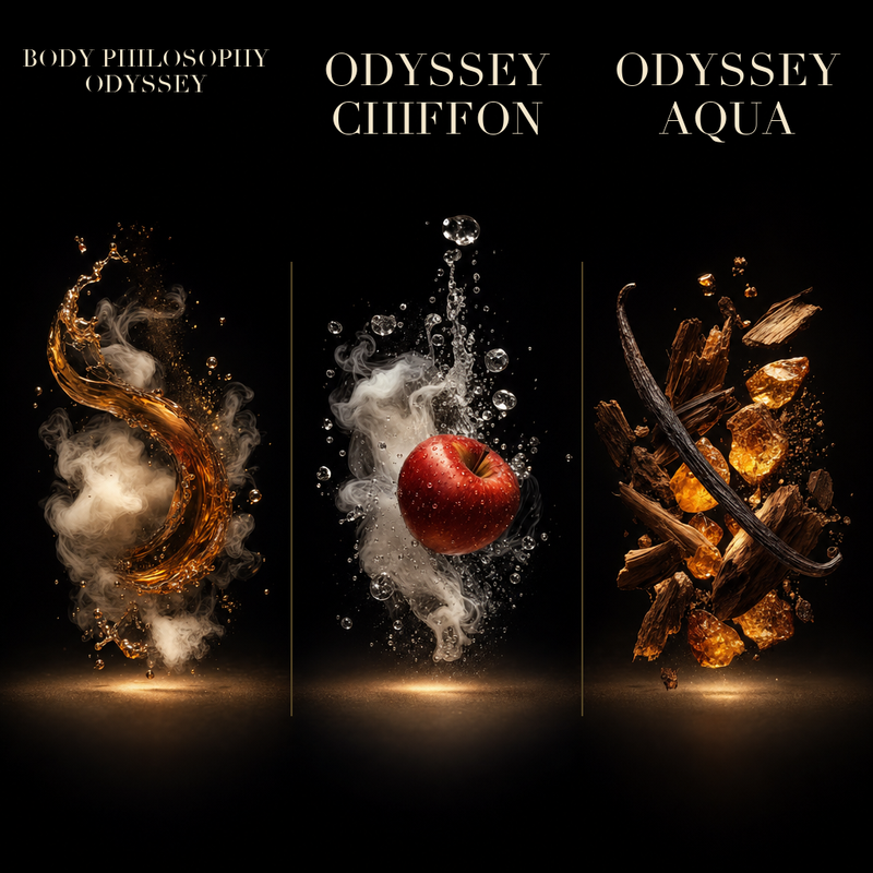 Set 3 Body Mist Damă – Body Philosophy Odyssey (250 ml x 3)